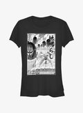 dark fantasy anime The Rumbling Collage Girls T-Shirt