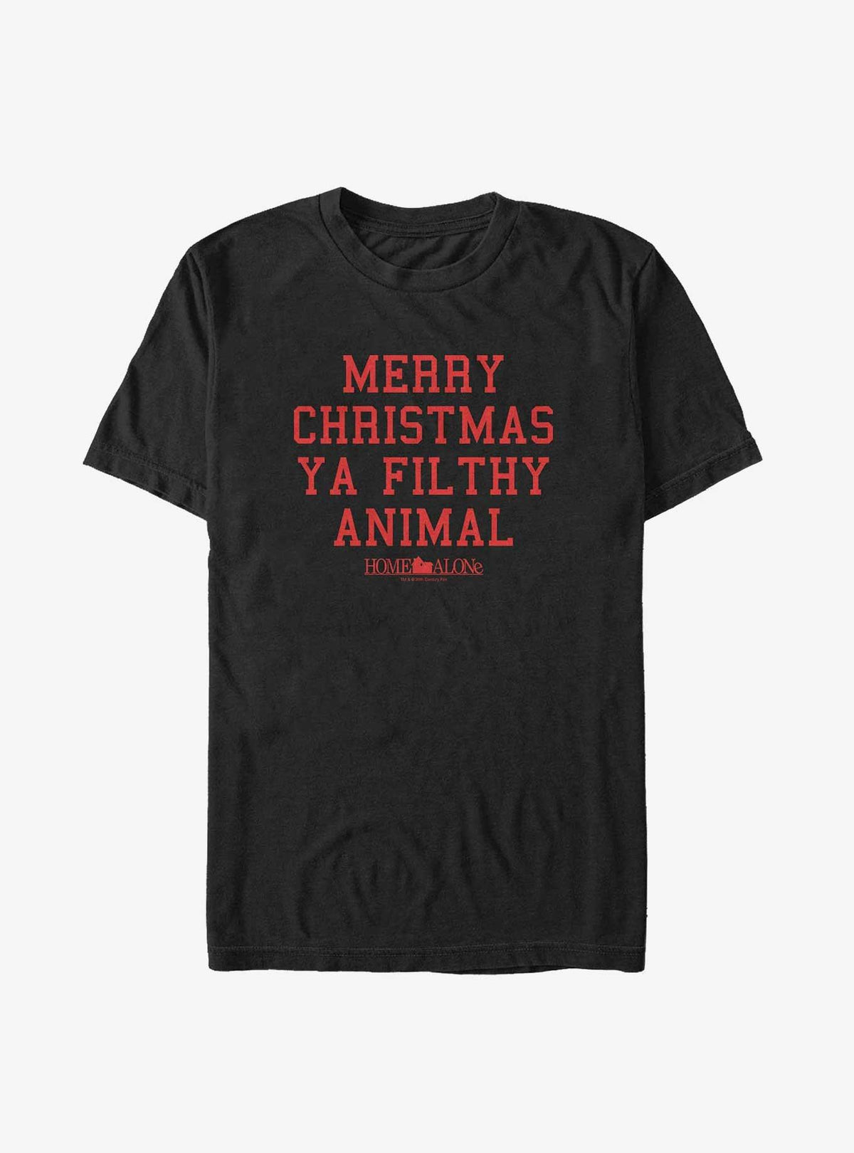 Home Alone Merry Christmas Ya Filthy Animal Text Big Tall T-Shirt