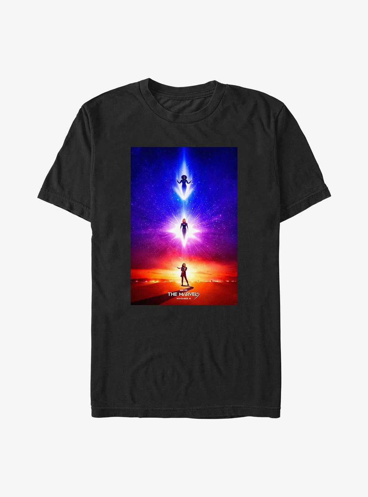 The Marvels Carol Danvers Kamala Khan Monica Rambeau Superhero Poster Big Tall T-Shirt