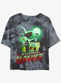 cartoon sea sponge Hash Slinging Slasher Girls Tie-Dye Crop T-Shirt