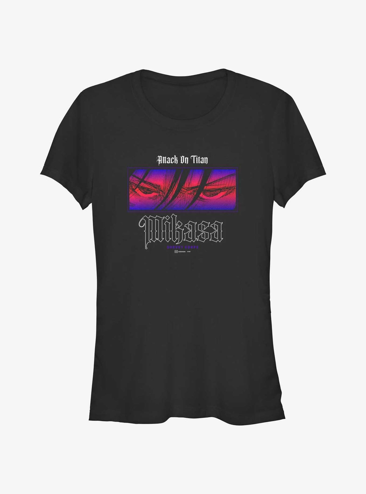 dark fantasy anime Mikasa Eye Girls T-Shirt