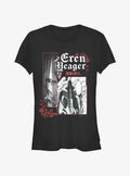 dark fantasy anime Goth Colossal Titan Eren Girls T-Shirt