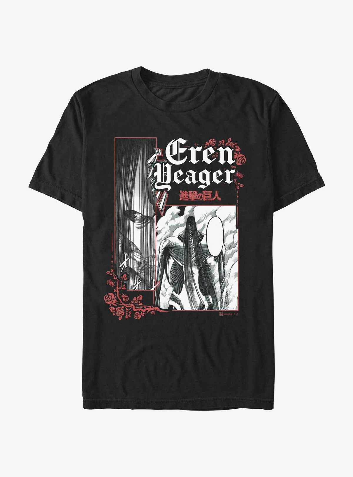 dark fantasy anime Goth Colossal Titan Eren T-Shirt