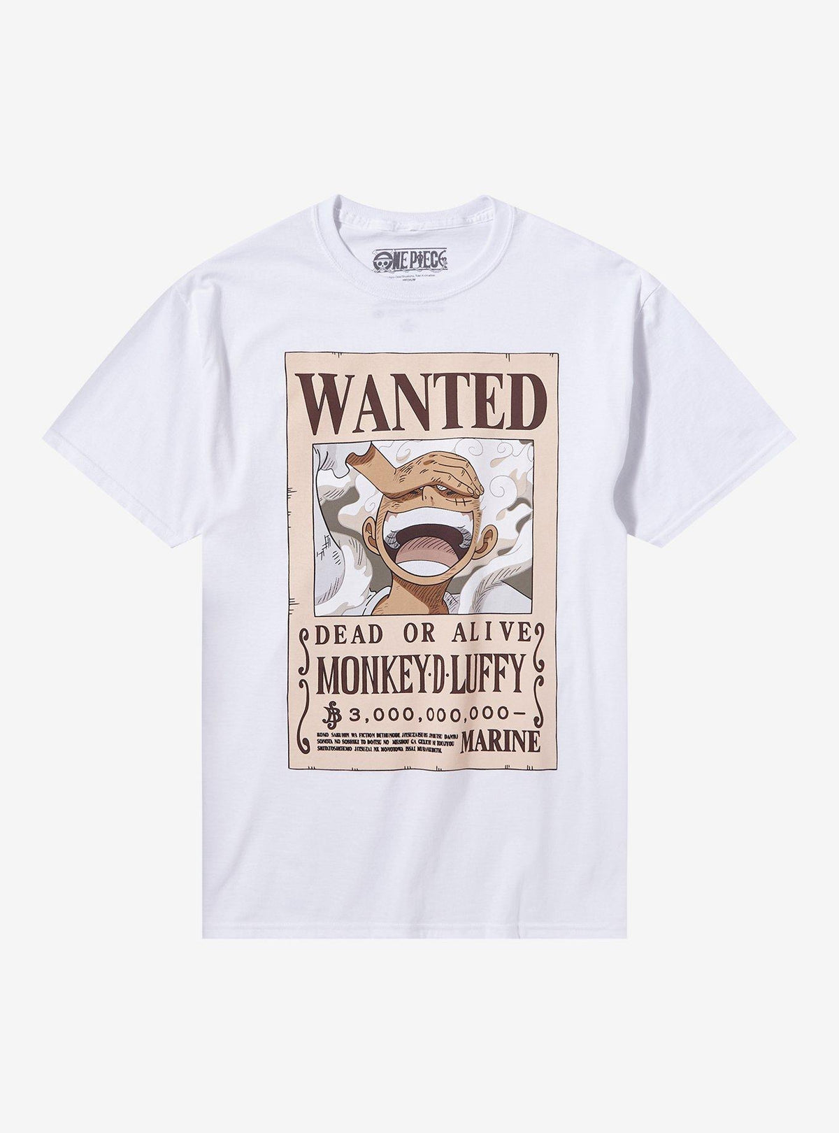 pirate anime Luffy Gear 5 Wanted Poster T-Shirt
