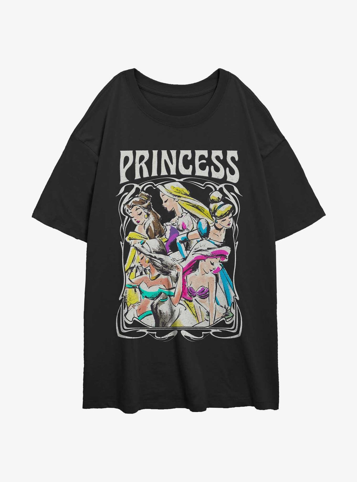 Princesses Retro Princess Girls Oversized T-Shirt