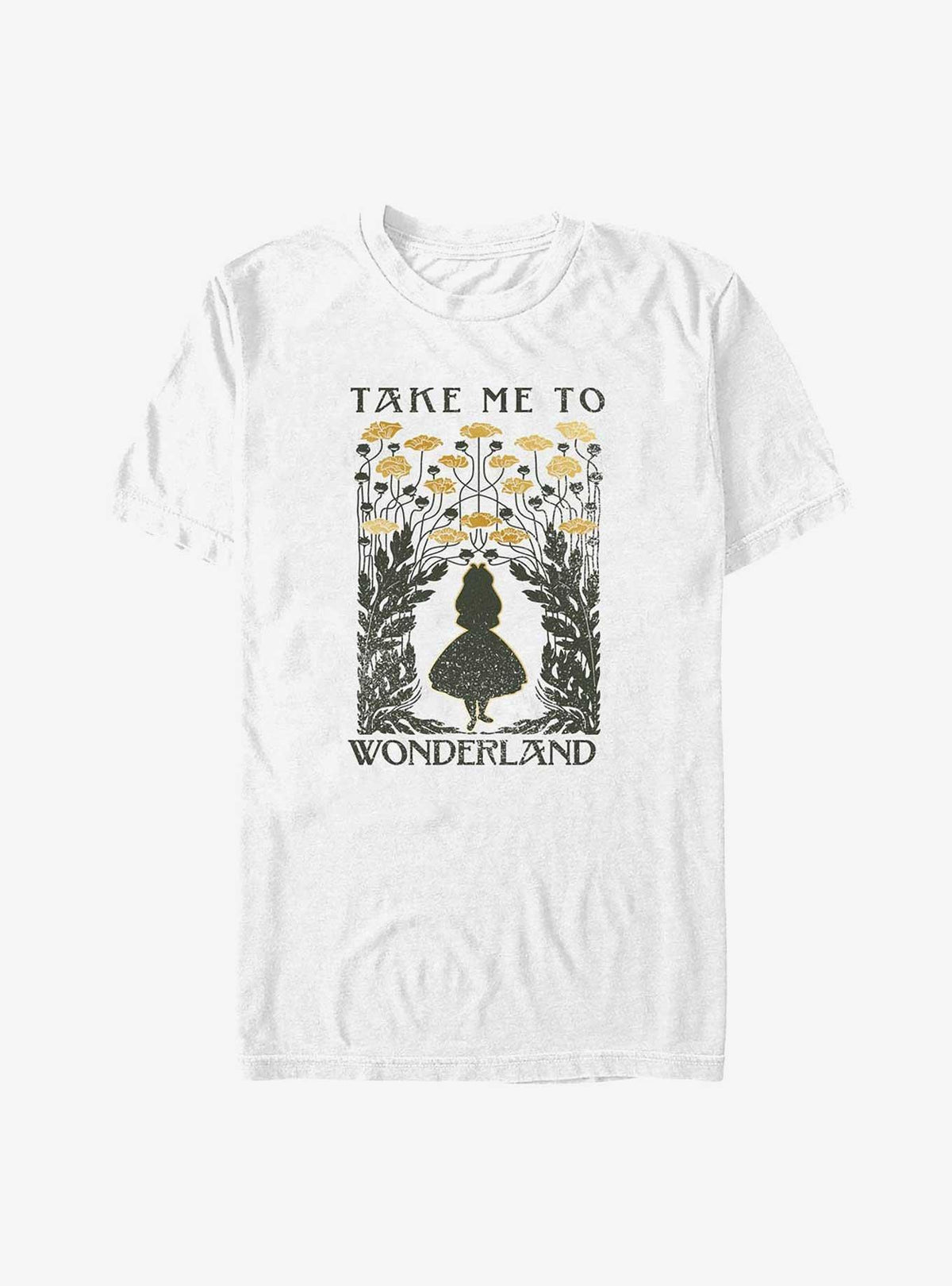 Alice in Wonderland Flower Path Big Tall T-Shirt