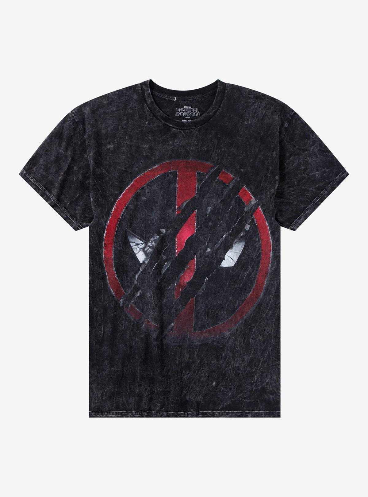 masked antihero Wolverine Scratch Logo Wash T-Shirt