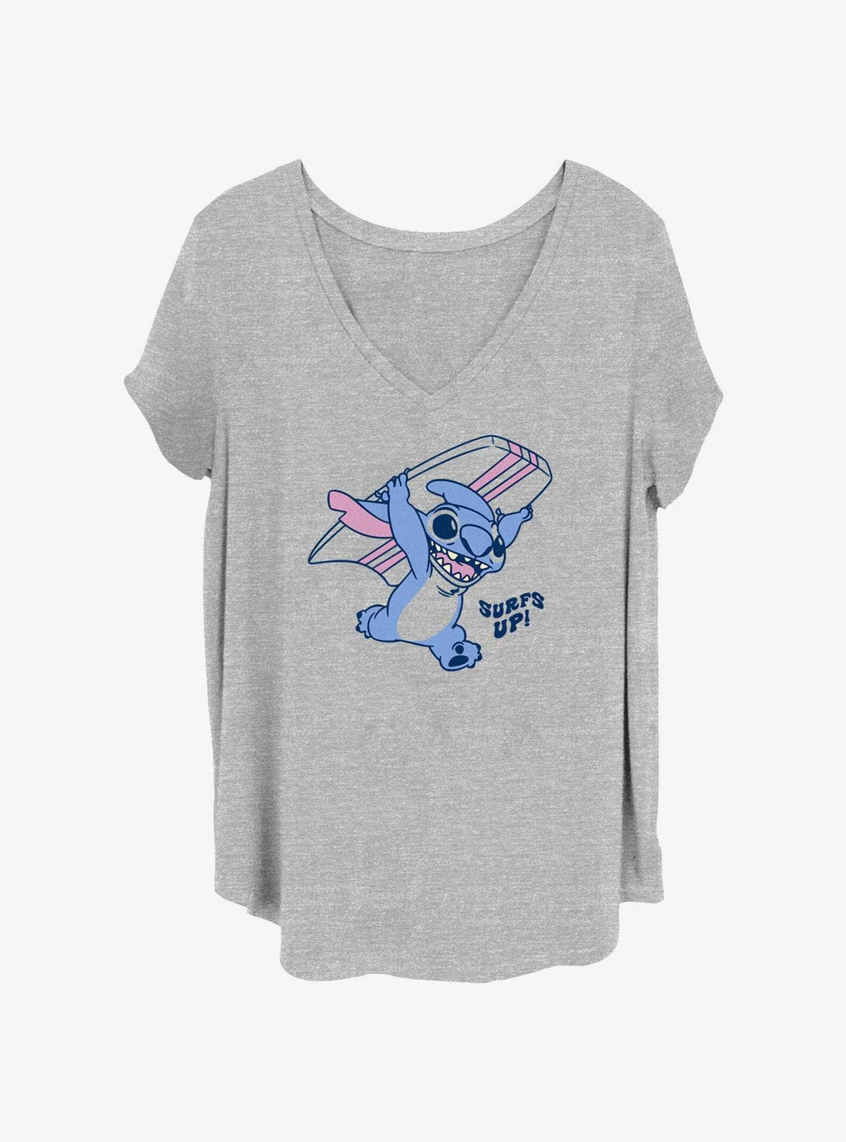 island alien duo cute blue alien Surfs Up Retro Girls T-Shirt Plus Size