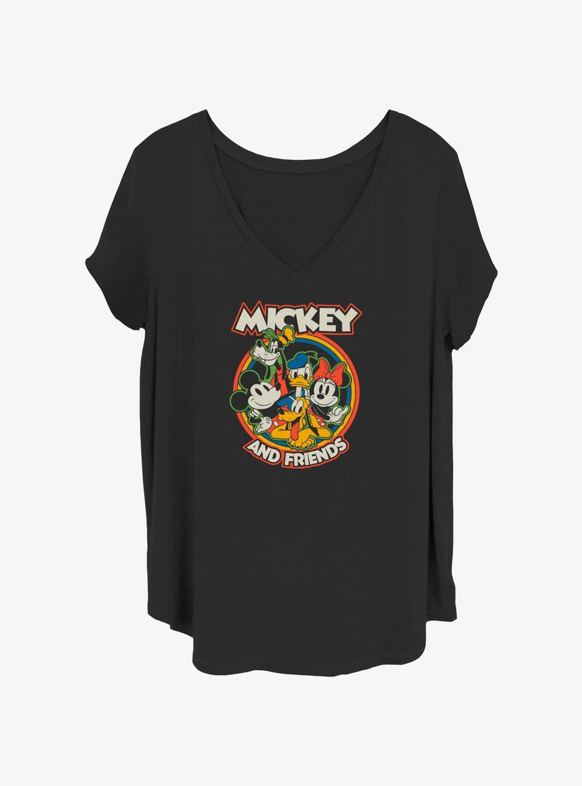 Mickey Mouse Friends Retro Roundup Girls T-Shirt Plus Size