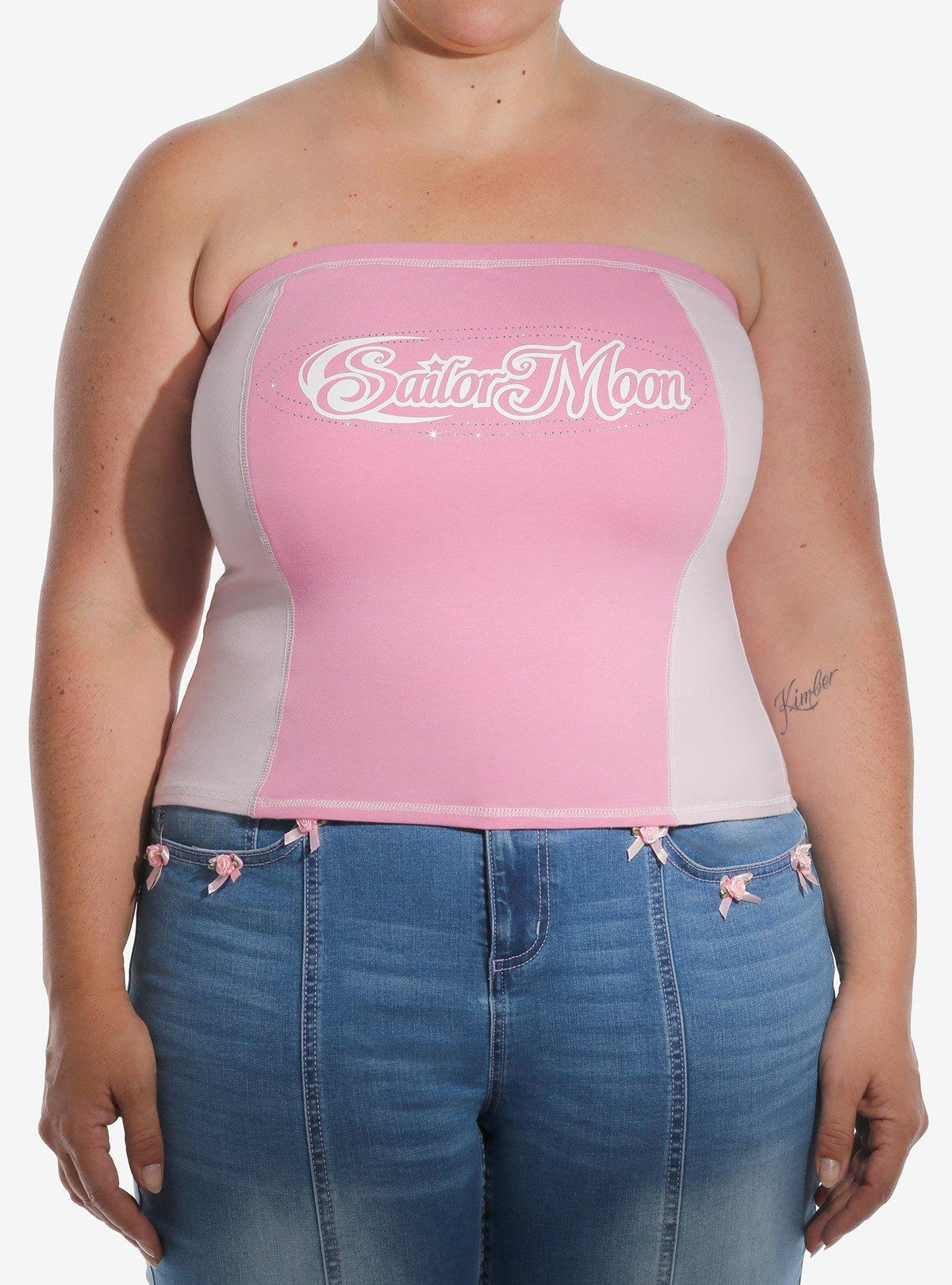 Pretty Guardian magical girl Rhinestone Girls Tube Top Plus Size
