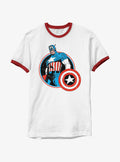 Captain America Captain Retro Ringer T-Shirt