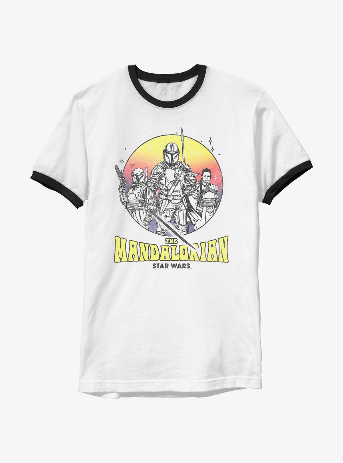 space adventure The Mandalorian Retro Mando Ringer T-Shirt
