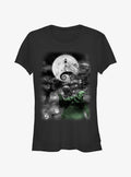 spooky holiday Jack Night Sky Moon Girls T-Shirt