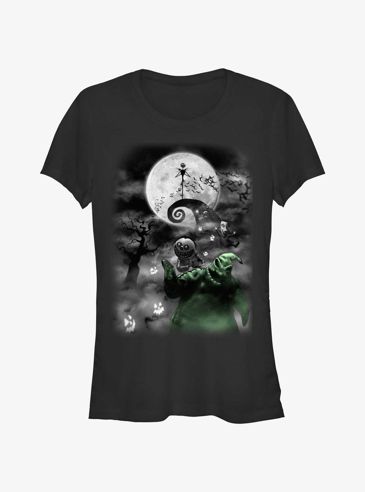 spooky holiday Jack Night Sky Moon Girls T-Shirt