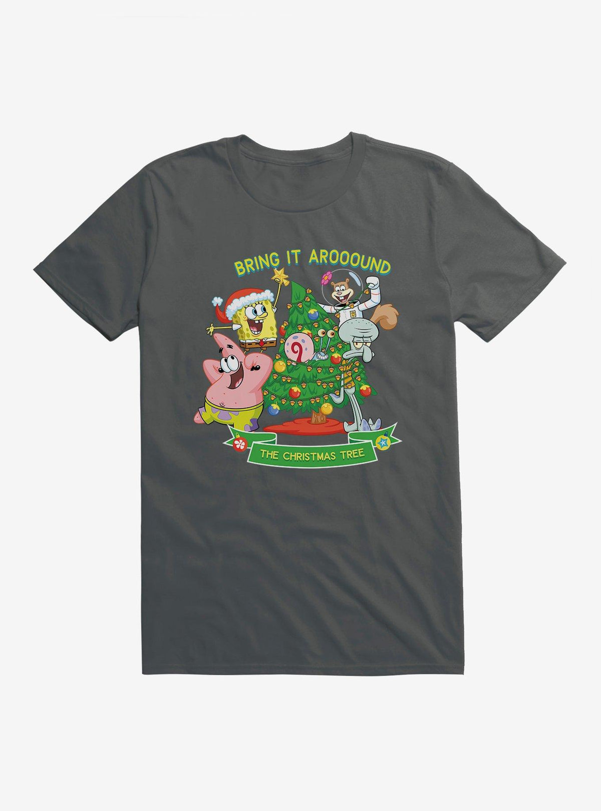 cartoon sea sponge Around The Christmas Tree T-Shirt