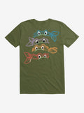 ninja turtle Neon Chalk Group Bandanas T-Shirt 2
