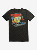 cartoon sea sponge DJ Sponge Turntable T-Shirt