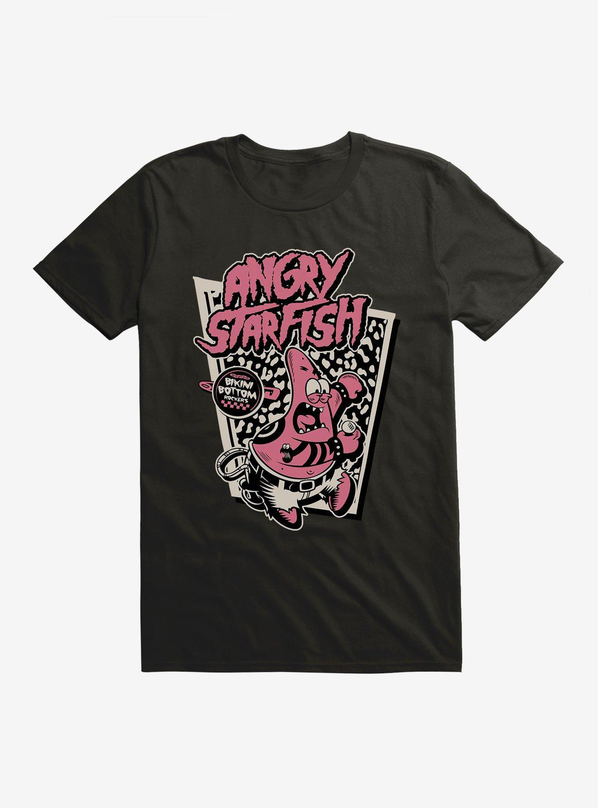 cartoon sea sponge Punk Angry Starfish Patrick T-Shirt