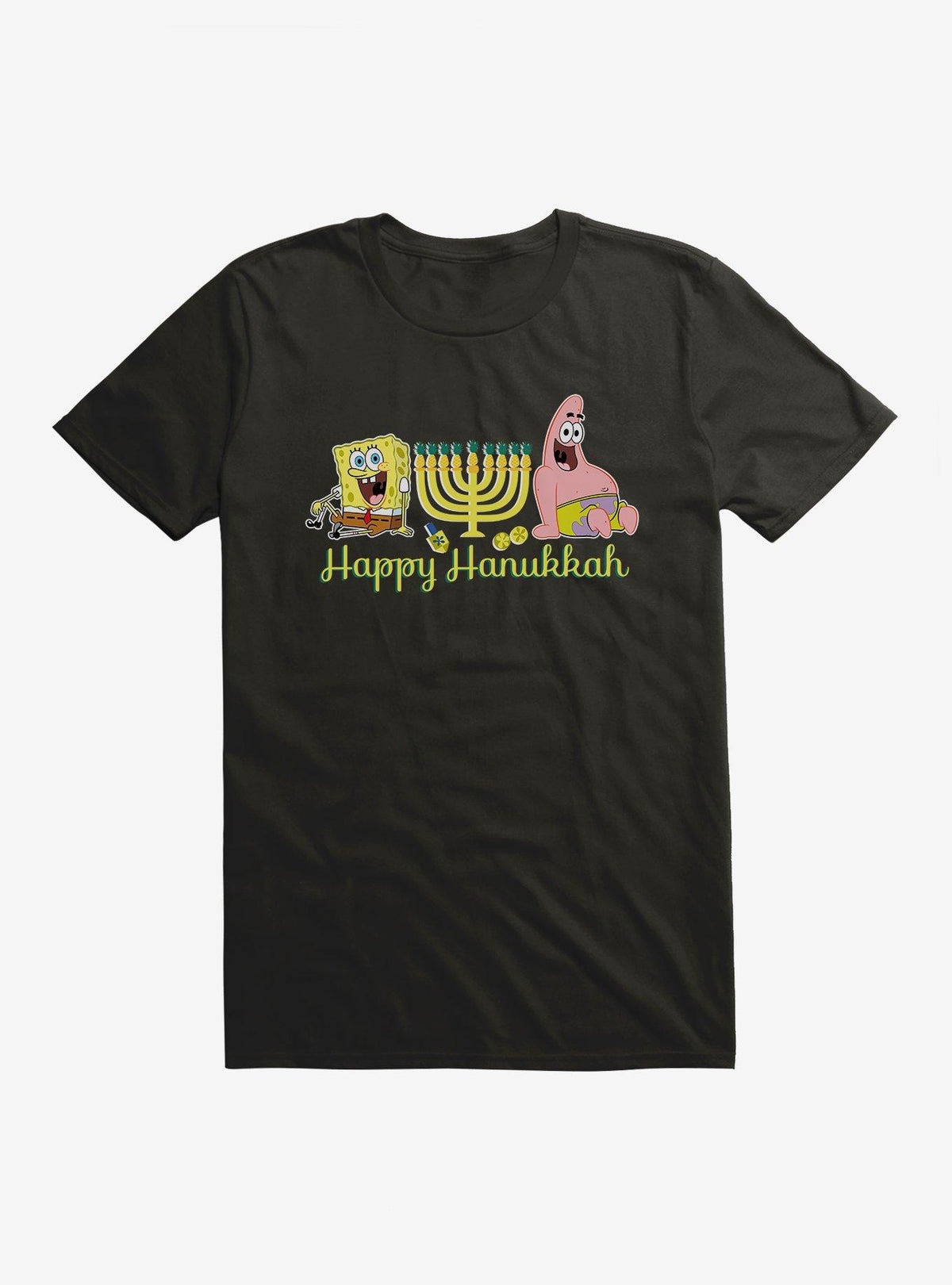 cartoon sea sponge Happy Hanukkah Duo T-Shirt