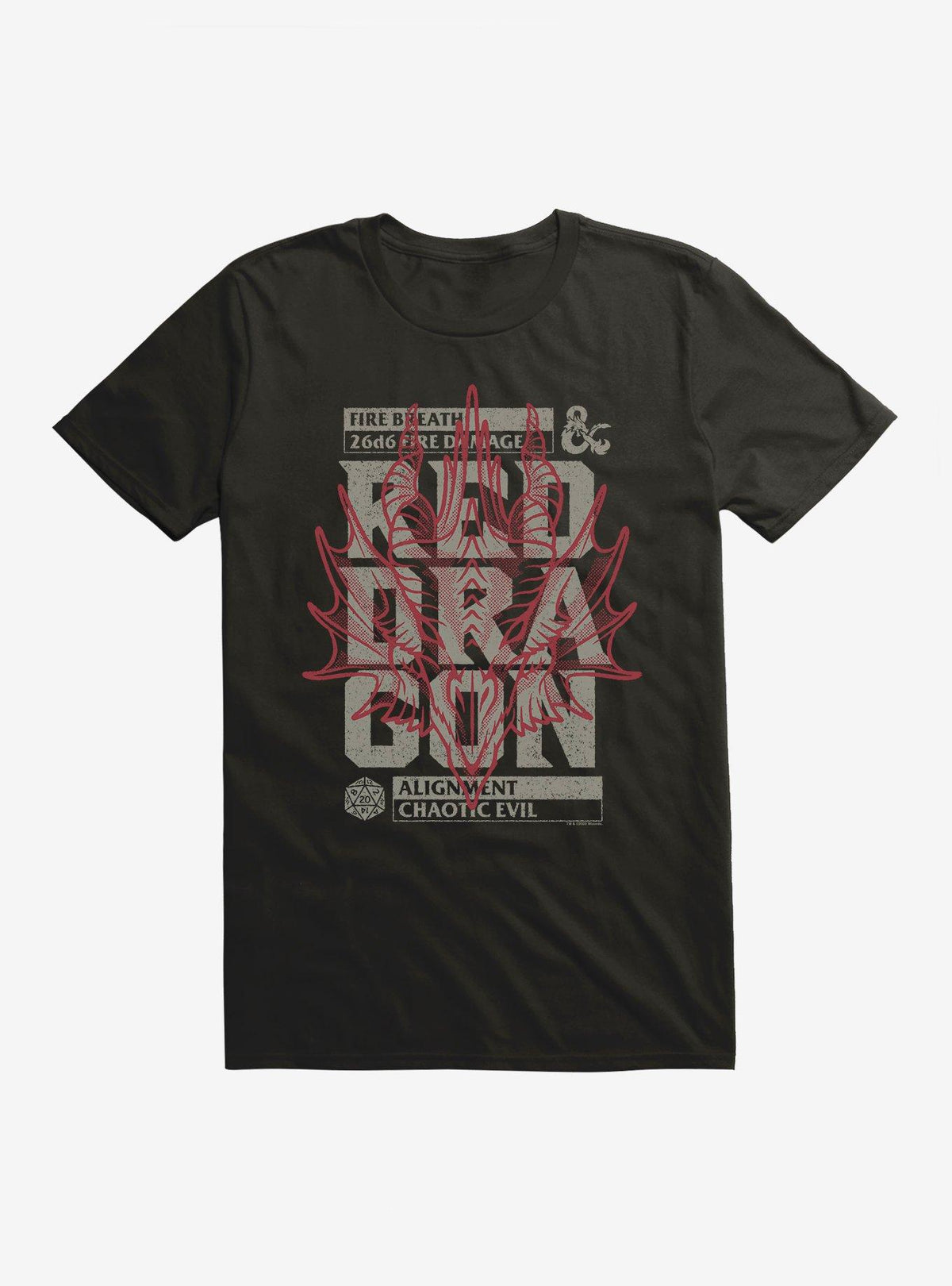 Dungeons Dragons Chaotic Evil Retro Competition Cards T-Shirt