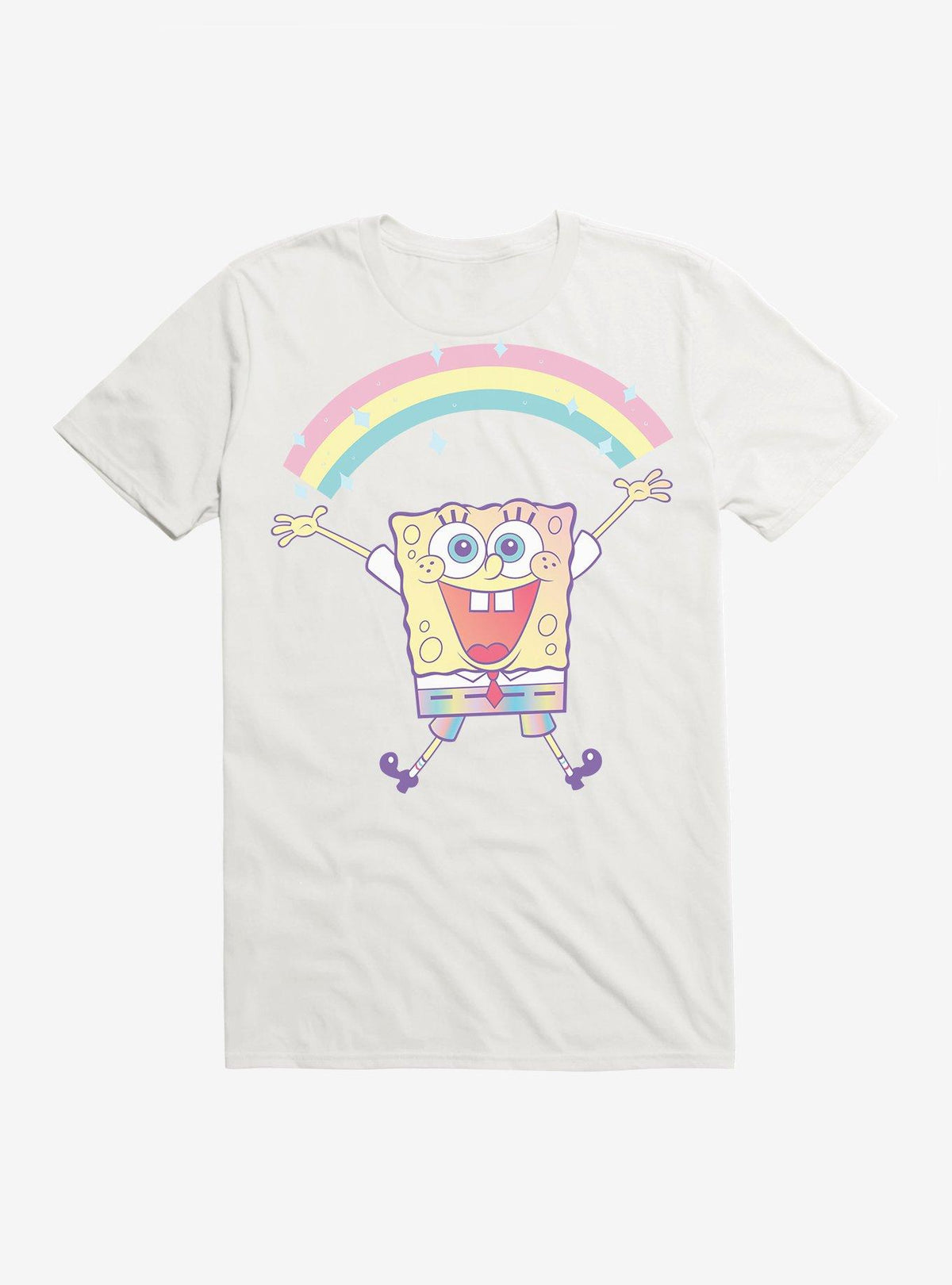 cartoon sea sponge Rainbow Sparkle T-Shirt