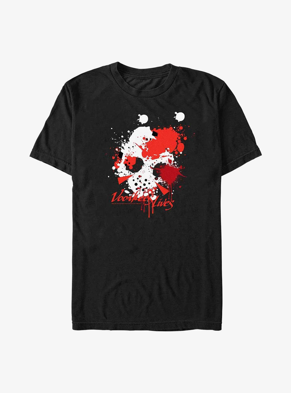 Friday the 13th Jason Mask Red Splatter Big Tall T-Shirt