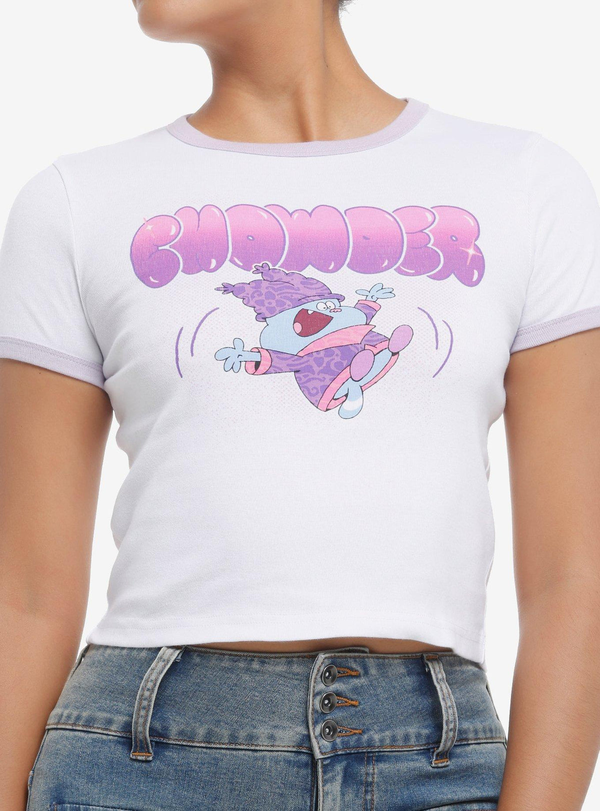 Chowder Jumping Portrait Girls Baby Ringer T-Shirt