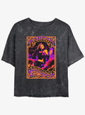 Agatha Retro Poster Style Mineral Wash Girls Crop T-Shirt
