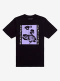 Deftones Black Lavender Flowers Relaxed Fit Girls T-Shirt