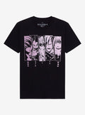 dark mystery anime Character Panels Boyfriend Fit Girls T-Shirt