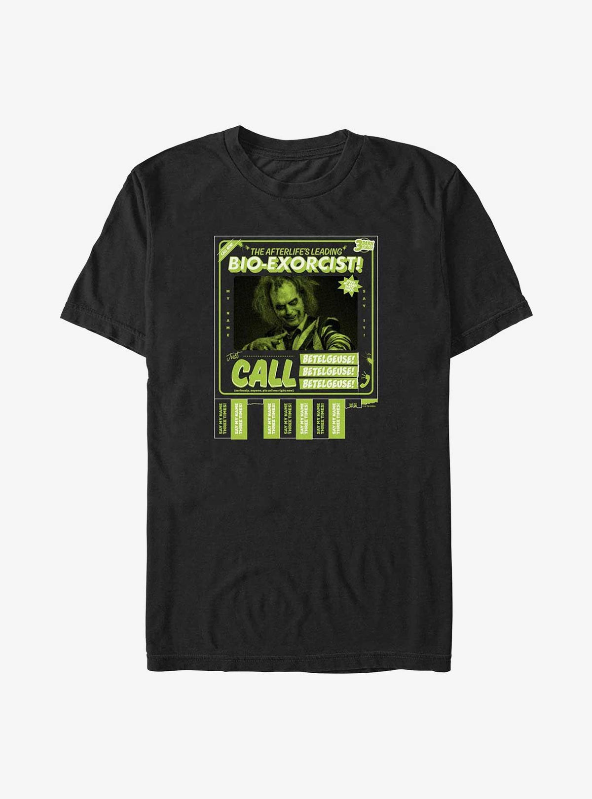 Beetlejuice Call Bio-Exorcist Big Tall T-Shirt