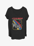 space adventure Retro Falcon Girls T-Shirt Plus Size