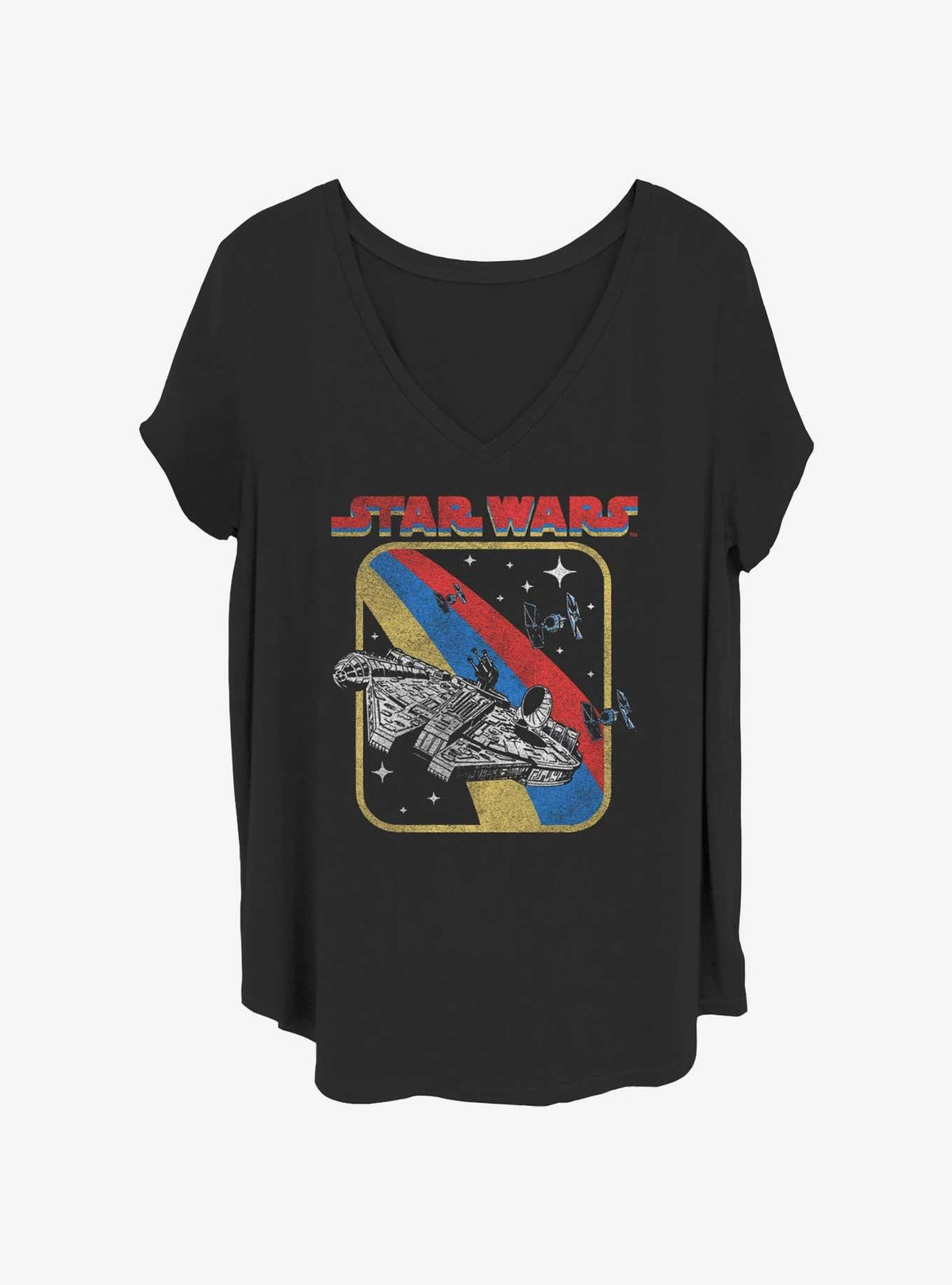 space adventure Retro Falcon Girls T-Shirt Plus Size