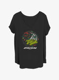 space adventure Wild Retro Girls T-Shirt Plus Size