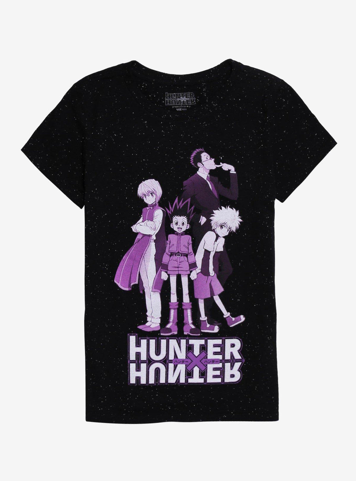 anime hunter Purple Tonal Speckle Boyfriend Fit Girls T-Shirt