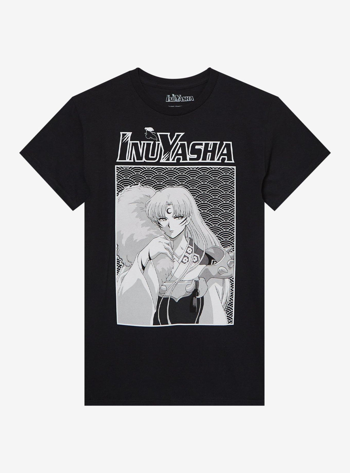 InuYasha Sesshomaru Black White Portrait Boyfriend Fit Girls T-Shirt