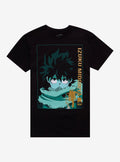 hero anime Midoriya Gold Foil T-Shirt
