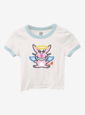 It's Happy Bunny Angel Girls Baby Ringer T-Shirt
