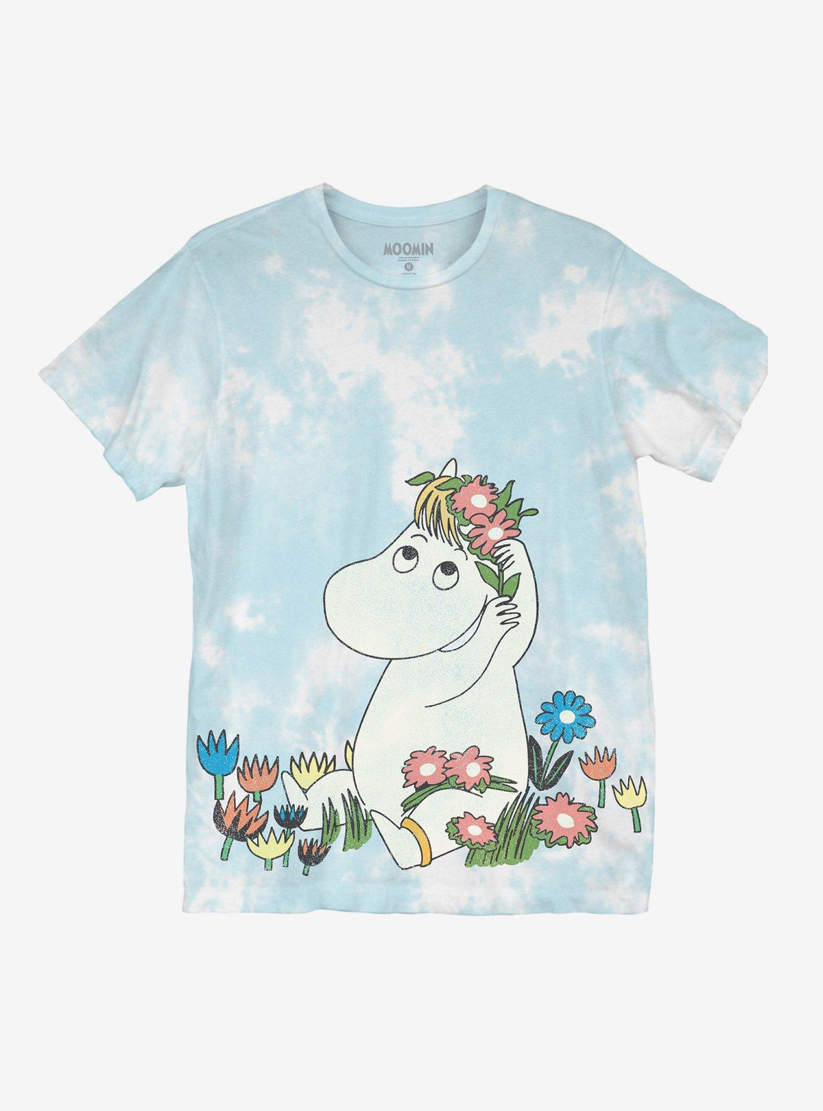 Moomin Sitting Tie-Dye Boyfriend Fit Girls T-Shirt