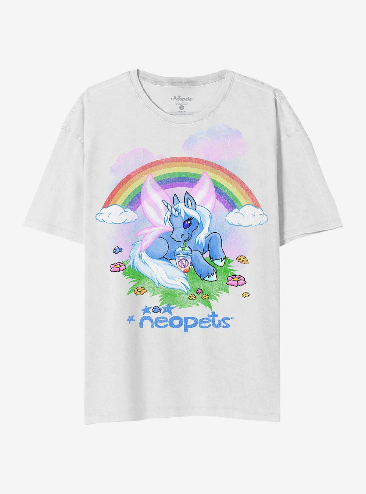 Neopets Uni Rainbow Boyfriend Fit Girls T-Shirt