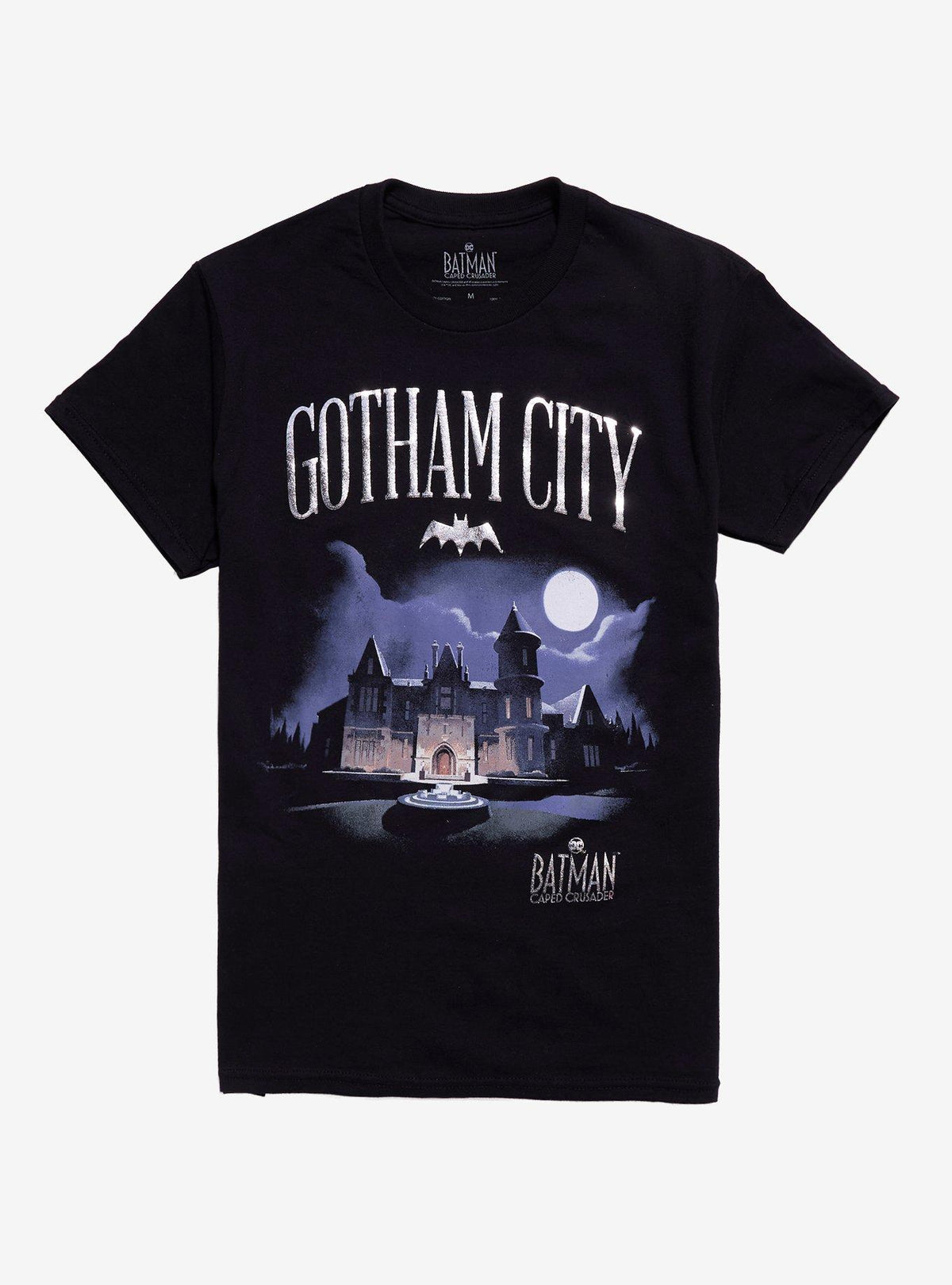 dark vigilante Caped Crusader Wayne Manor Foil Girls T-Shirt