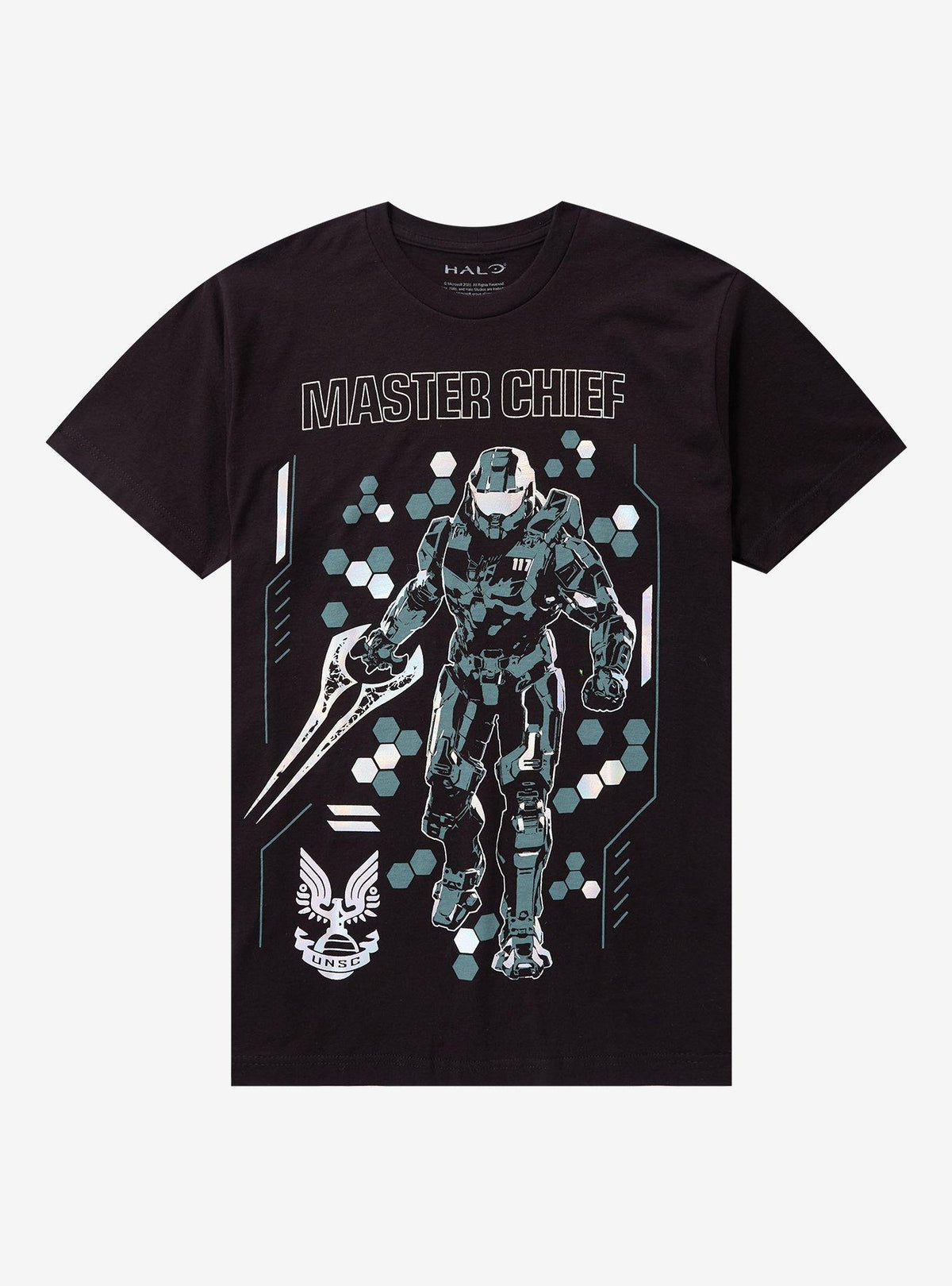Halo Master Chief Holographic Foil Print T-Shirt