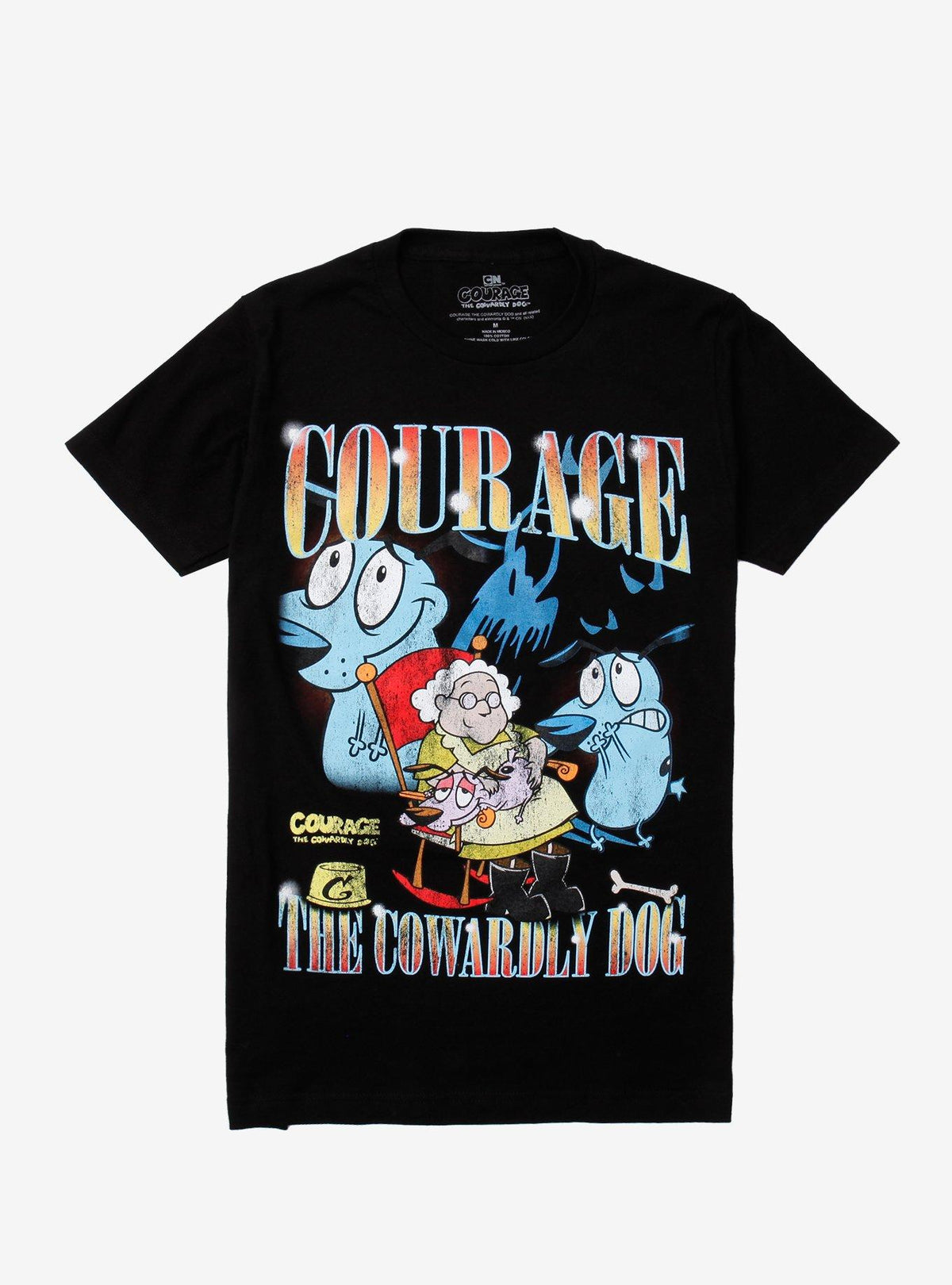 Courage The Cowardly Dog Muriel Collage T-Shirt