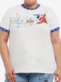Her Universe Fantasia The Sorcerer's Apprentice Mickey Mouse Girls Ringer T-Shirt Plus Size