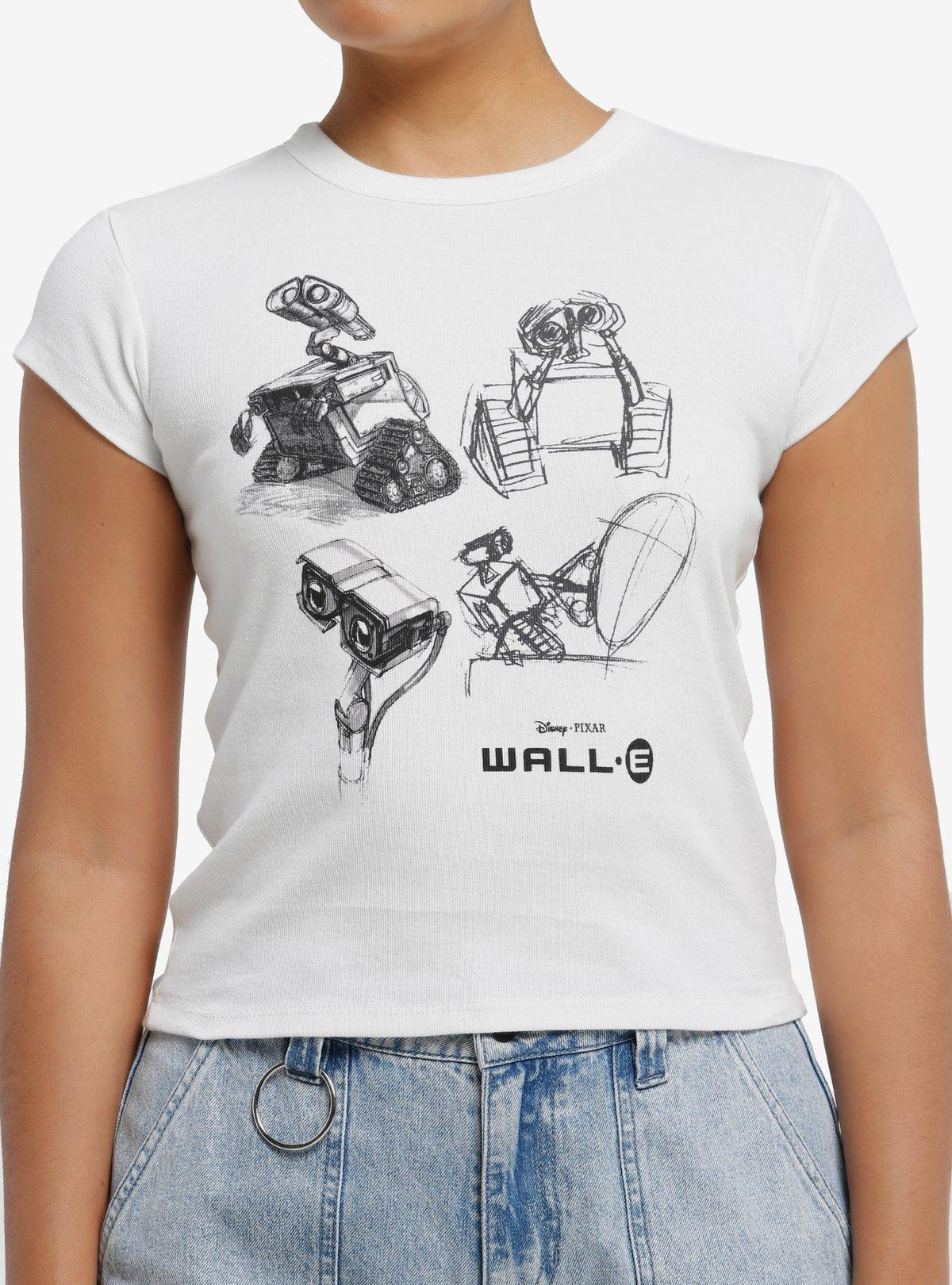Wall-E Sketches Girls Skimmer T-Shirt