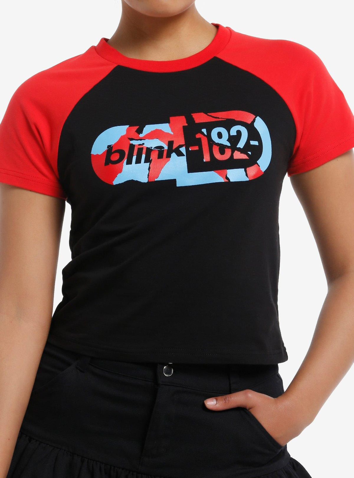 Blink-182 Shattered Logo Girls Baby Raglan T-Shirt