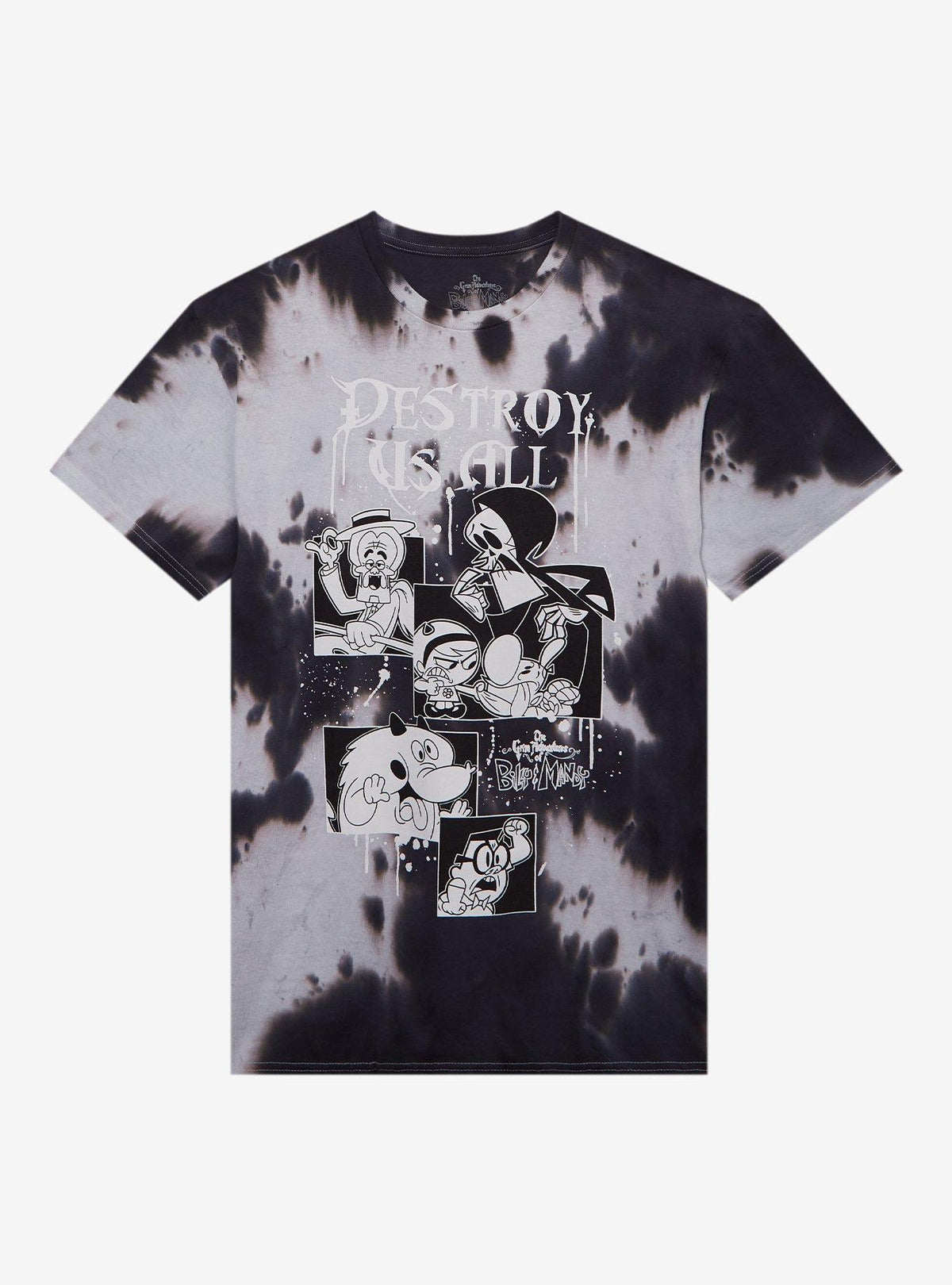 The Grim Adventures Of Billy Mandy Collage Tie-Dye Girls T-Shirt
