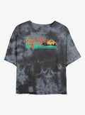 space adventure Retro Scenic Ewok Girls Tie-Dye Crop T-Shirt