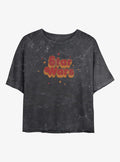 space adventure Pop Retro Girls Mineral Wash Crop T-Shirt