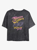 space adventure Retro Falcon Girls Mineral Wash Crop T-Shirt